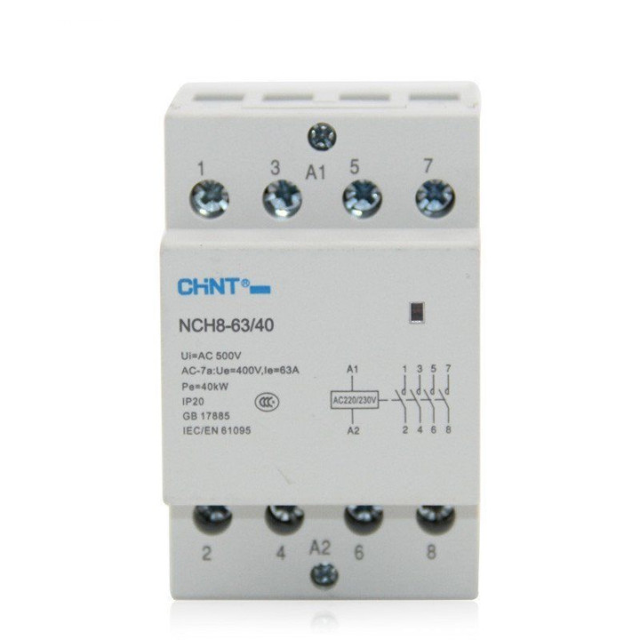 KONTAKTORS MODULĀRAIS 4NO 63A 400VAC