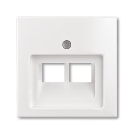 Рамка коммуникационной розетки ABB Basic 55, 2-местная, белая