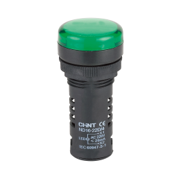 Chint ND16 LED indikatora gaisma D22, 24V AC/DC, zaļa