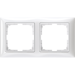 ABB Basic55 2-Gang kansikehys valkoinen