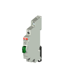 ABB E215 roheline nupp, 16A, 1NO+1NC, DIN-liistud