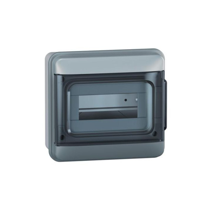 Plexo cabinet 8 modules surface mounting IP65 IK07 with PE+N terminal blocks