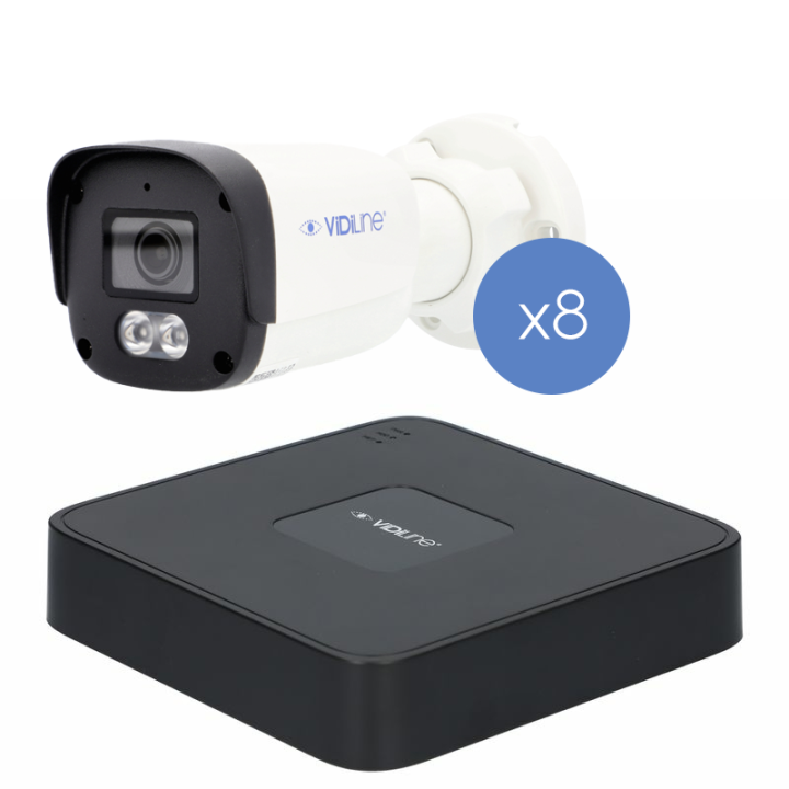 VidiLine 32TV2-6110-ZES-8 IP Kit 8 Cameras Full HD NVR 4K