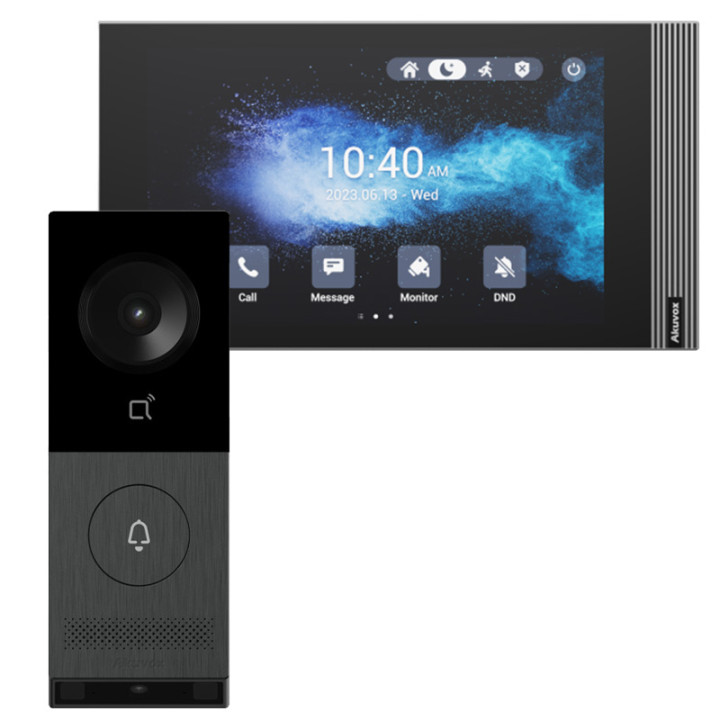 Комплект видеодомофона Akuvox X910S с наружной панелью и монитором S562W 7", PoE, Wi-Fi, Linux