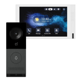 Комплект видеодомофона Akuvox X910S с монитором S563W белого цвета 8" на базе Android, PoE, Wi-Fi