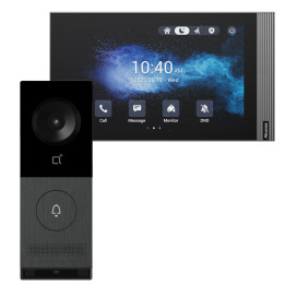 Комплект видеодомофона Akuvox X910S + S563W: наружная панель X910S и внутренний монитор S563W с Android, PoE, Wi-Fi