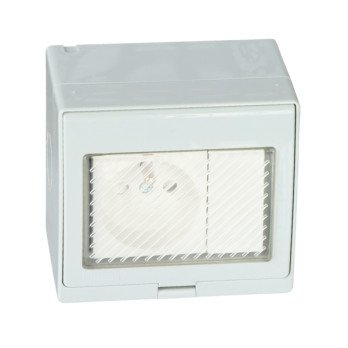 UHE PINNALE PAIGALDATUD PISKLASTIKU LULITIGA ATLO-S1IP5-SW 220 ... 240 V 10 A ATLO