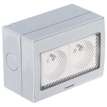 DOUBLE SURFACE SOCKET OUTLET ATLO-S2IP5 IP55