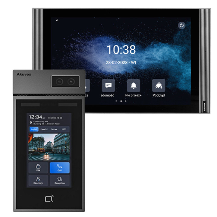 Комплект видеодомофона Akuvox S535 с монитором S567G 10" Android, PoE, Wi-Fi