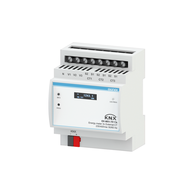 Ekinex KNX trīsfāzu sekundārās enerģijas skaitītājs