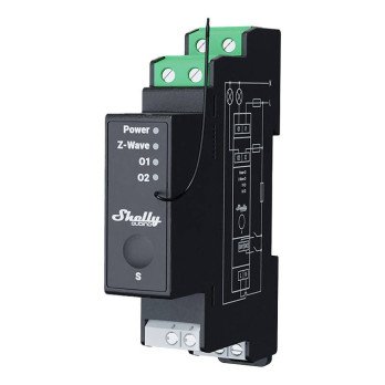 Shelly Qubino Pro 2PM DIN rail Relay, 2-channel, Z-Wave (Power measurement)