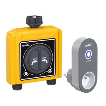 VIEDAIS DUALAIS LAISTISANAS VARSTS TAIMERIS AR WIFI centrmezglu TWG004WRF+TTV203WRF Tuya Smart RainPoint