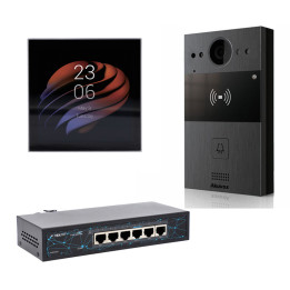 Комплект видеодомофона Akubela с PoE, панель Akuvox R20A и станция PS51 Indoor