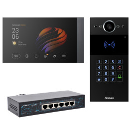 Комплект видеодомофона Akubela с PoE, панель Akuvox R20K + монитор PG71N-POE-EU