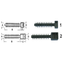 Haupa AFG801 Cable Tie Dowel 10x37mm 100pk
