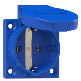 PCE Schuko Socket Outlet 3P 16A 250V IP54, Mėlyna
