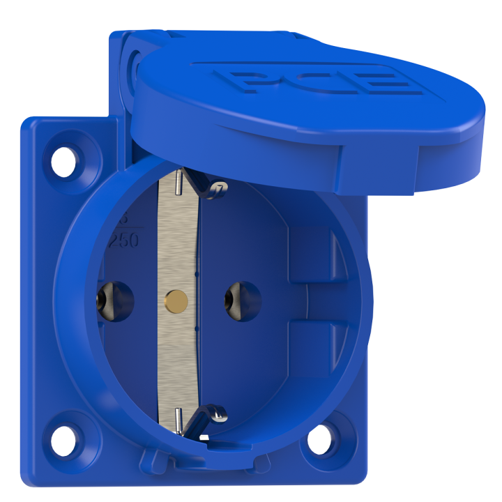 PCE Schuko Socket Outlet 3P 16A 250V IP54, Mėlyna