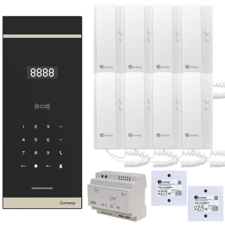 Комплект домофона Genway WL-03NL-V3 цифровой на 8 квартир