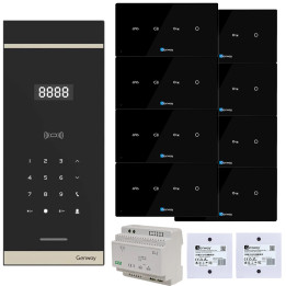 Комплект домофона Genway WL-03NL-V3 цифровой на 8 квартир, hands-free, с голосовыми подсказками на польском