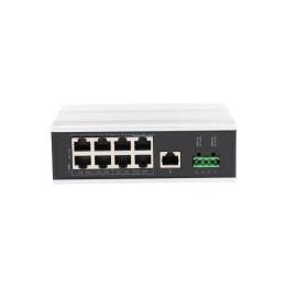VidiLine ViDi-DF0801FE 8-Port PoE Switch, 80W Budget, DIN Rail, IP40