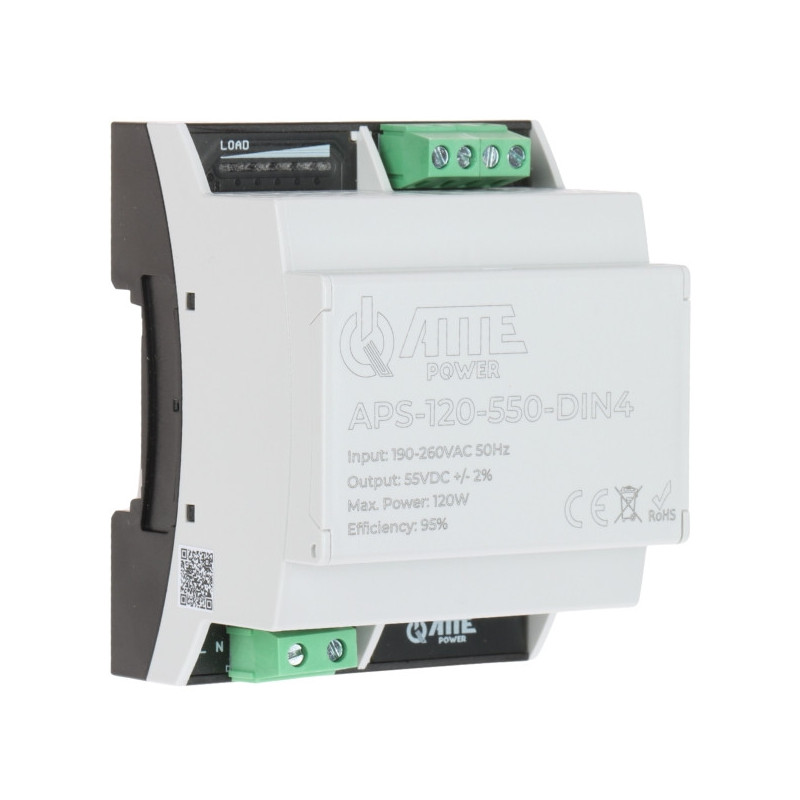 ATTE APS-120-550-DIN4 komutācijas barošanas avots 55V