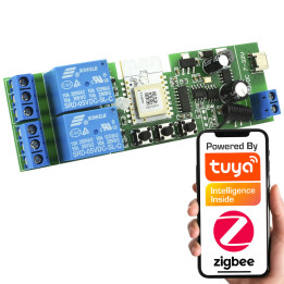 2CH DC 5-32V Voltage-Free Smart Relay Module ZigBee + RF
