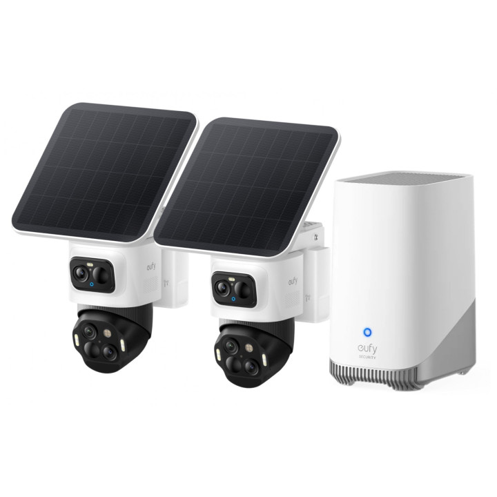 Eufy Cam S4 2-kaamera komplekt E81723W1 Bullet IP turvakaamera 4K sise- ja välistingimustes kasutamiseks AI-tuvastusega