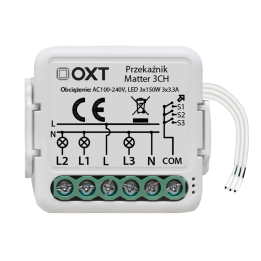 OXT 3-Circuit Smart Relay Module Matter WiFi HomeKit Google Home