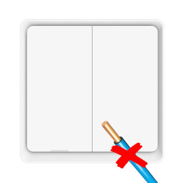 Tuya KT Series 2-Gang Smart Zigbee Wall Switch White (No Neutral)