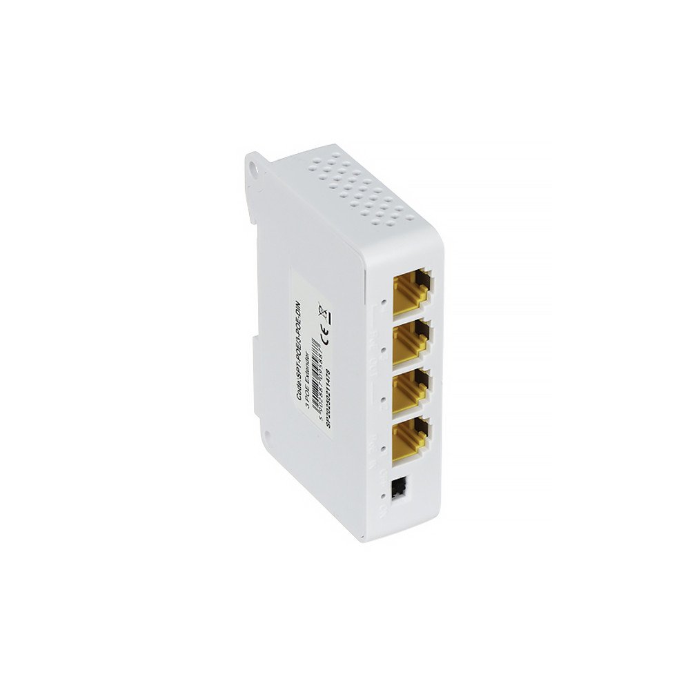 POE-KYTKIN / EXTENDER SPT-POE/3-POE-DIN 4-PORTTINEN DELTA VERKKO