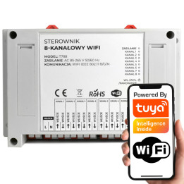 Tuya 8-Channel Dry-Contact WiFi Controller 8x10A