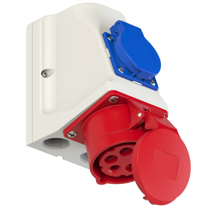 KONTAKTLIGZDA KOMBINĒTA 16A 5P 6H 400V IP44 + 230V