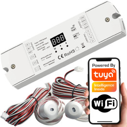LED kontrolieris kāpņu koridors 5-24V SPI RGBIC 2x PIR un spilgtums SD sērijas WiFi TUYA