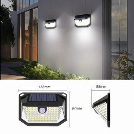 Immax 08486L Outdoor Solar LED Wall Light SIDE with PIR Sensor, 4W