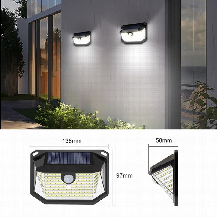 Immax 08486L Outdoor Solar LED Wall Light SIDE with PIR Sensor, 4W
