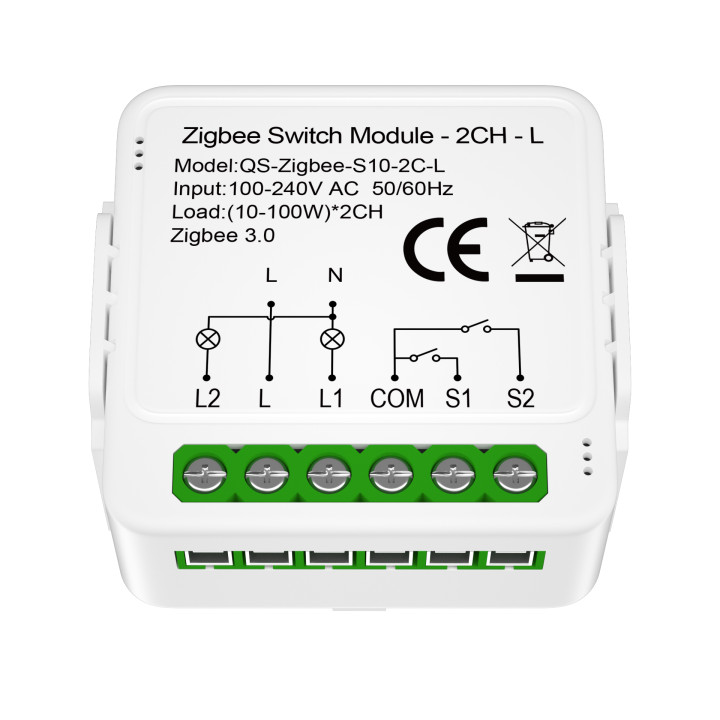 Контроллер Immax NEO Smart (L) V8 2-кнопочный Zigbee 3.0