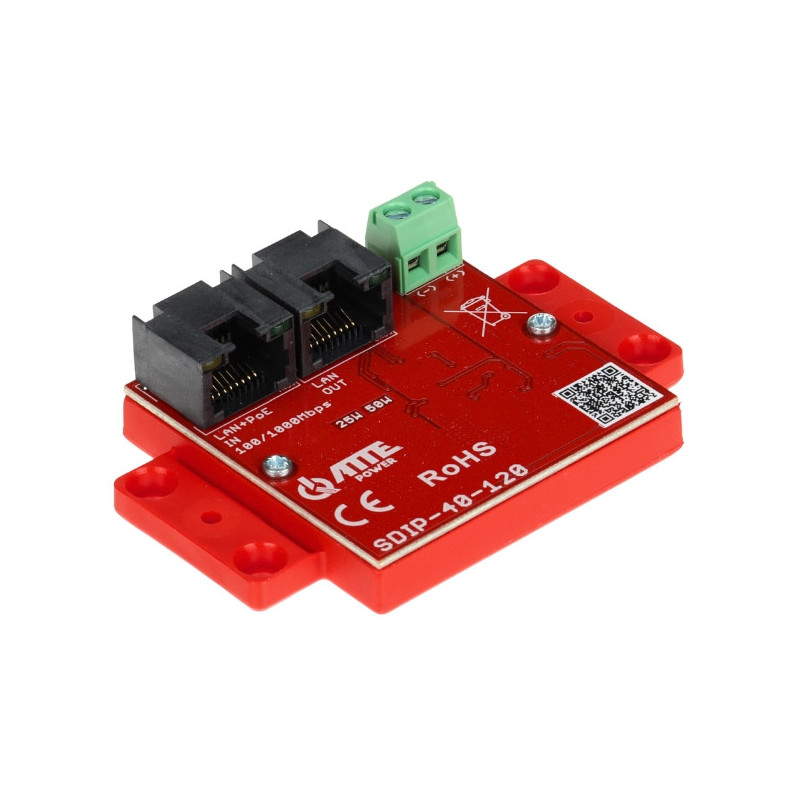 ATTE SDIP-40-120 Gigabit PoE sadalītājs 12V