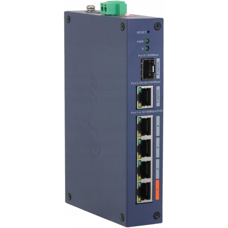 Dahua CHS4106-4ET-60 Industriālais PoE slēdzis 6