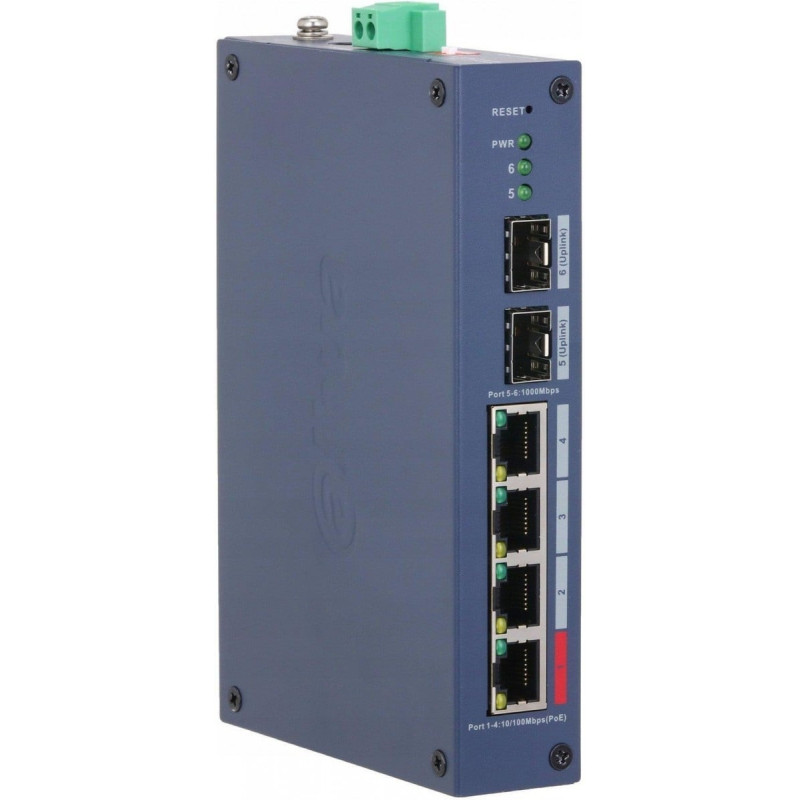 Dahua CHS4206-4ET-90 industriālais PoE slēdzis 4