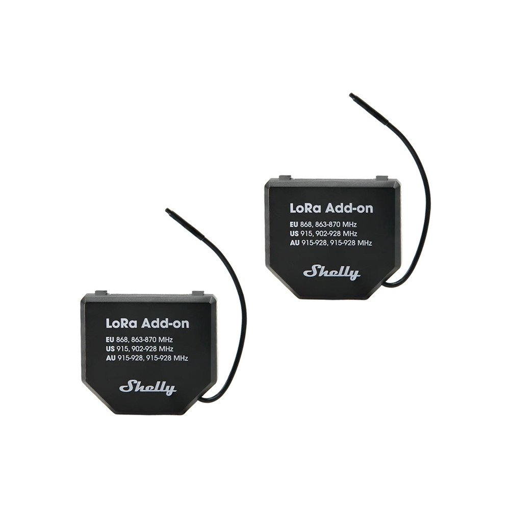 Komplektis 2 EU868 releed gen.3/4 Shelly LoRa lisandmoodulile