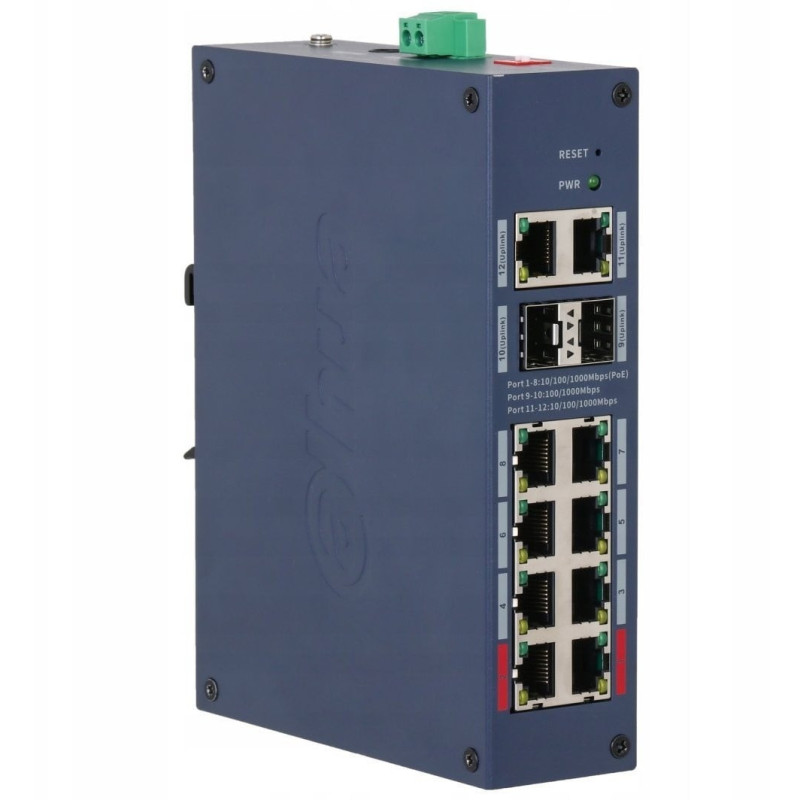 Dahua CHS4212-8GT-110 Pārvaldīts PoE rūpnieciskais slēdzis