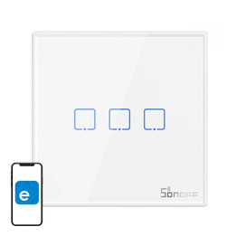 SONOFF T2 EU 3C RF (86 tipo) RF 433MHz belaidis sieninis skydas, 3 grupių