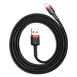 Baseus Cafule USB Lightning kabelis 2,4 A 1 m (sarkans+melns)