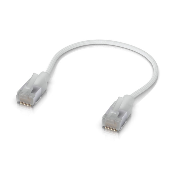 Ubiquiti UniFi Premium Patch Cable 0,15 m, 24 kpl - Ultracienki patchcord 10G PoE+++ (UACC-Cable-Patch-EL-C6A-0,15M-W-24)