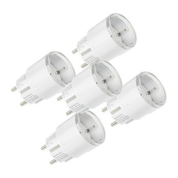 Set of 5 Shelly Plug S MTR Gen3 12A smart outlets (white)