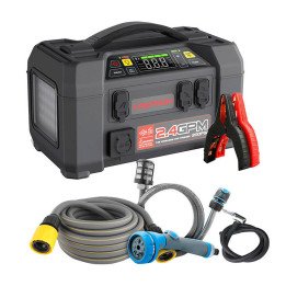 Lokithor AW401 Jump Starter 2500A + Power Bank 20000mAh + Compressor + Flashlight + Pressure Washer 5-in-1