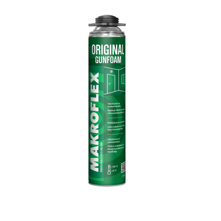 POLIURETĀNA PUTAS MAKROFLEX PRO 750ml PISTOLEI