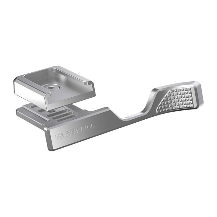 Freewell FW-FU-XTGS Cold Shoe Thumb Mount for Fuji X100VI (Silver)