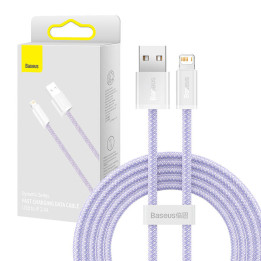 Baseus dinamiskais kabelis USB uz Lightning, 2,4A, 2m (violeta)