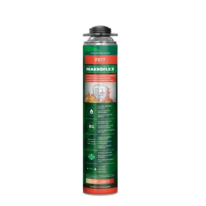 UGUNSDROŠAS PUTAS MAKROFLEX PU 750ml, PISTOLEI FR77
